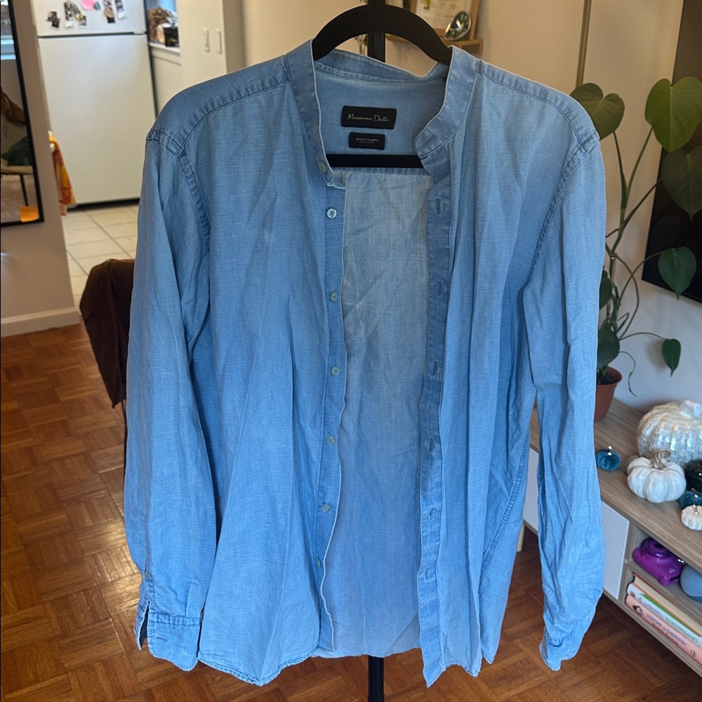 Massimo Dutti Sky Blue Casual Shirt - oversized